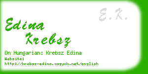 edina krebsz business card